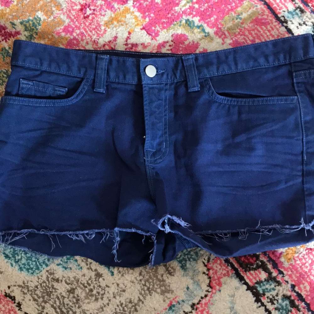 J Brand Dark Blue Jean Shorts